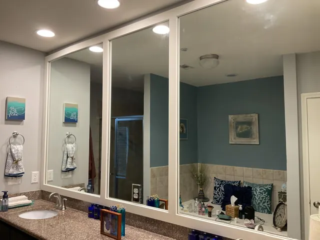 Upgraded vanity unit with new faucet installation and aligned drawers