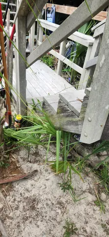 Heavy duty framing for beach access staircase construction